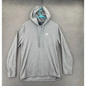 NIKE Hoodie Pullover Sweatshirt Men‎ Large Gray Blue Tag Long Sleeve